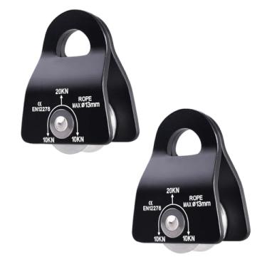 Imagem de Azarxis Polia giratória lateral micro 20 kN Prusik para corda de 0,47 pol. / 13 mm corda de escalada arborista arborista tirolesa levantamento arrastar resgate trabalho aerrial engate tendendo