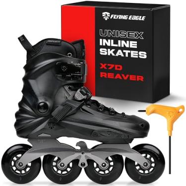 Imagem de Flying Eagle X7D Reaver - Patins em linha para adultos masculinos urbanos, patins em linha ao ar livre, adultos patins masculinos, freeskates, sapatos de patinação urbana - preto, tamanho masculino