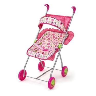Imagem de Oliveira Carrinho de Boneca Luxo II Brinquedos - Rosa, 52x39x71 cm, A partir de 3 anos