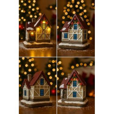 Imagem de Enfeite Natal Natalino Presépio 10 Cm Cenário Com Luz casinha - art ch