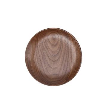 Imagem de Bandeja redonda para uso doméstico, paletes de madeira, paletes de servir para alimentos, nozes, armazenamento rápido, palete resistente e durável (B)