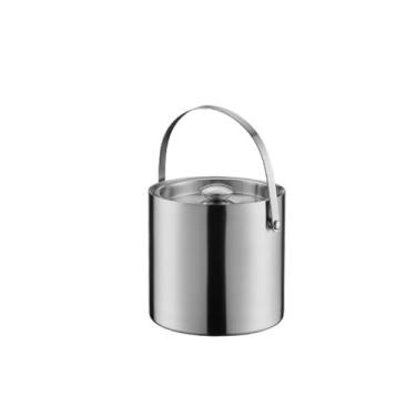 Imagem de Baldes de gelo de aço inoxidável de camada dupla balde de gelo com tampa para bares de coquetel, freezers e vinho (grande)