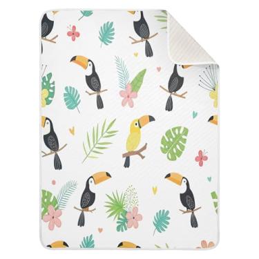 Imagem de Qilmy Cobertor de bebê com estampa de desenho animado 76 x 101 cm, cobertor infantil de algodão macio para meninos e meninas, cobertor leve e quente para bebês de berço, carrinho de bebê, soneca