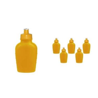 Imagem de Kit 6 Cantis 500Ml Amarelo Plástico Premium - Bb Store