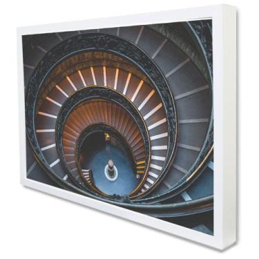 Imagem de Quadro Decorativo Arquitetura Escadas em Espiral em Moldura Caixa - Ta