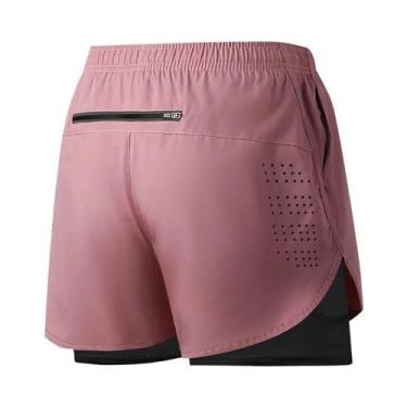 Imagem de Shorts Masculinos De Corrida De Secagem Rápida Pretos, Dupla Camada, P