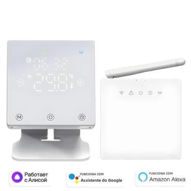 Imagem de Termostato Inteligente WiFi Para Caldeira a Gás RF433 Controlador De T