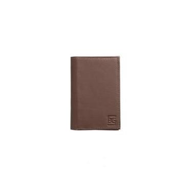 Imagem de Carteira Masculina Slim de Couro Vertical RFID Street Marrom U / Marrom