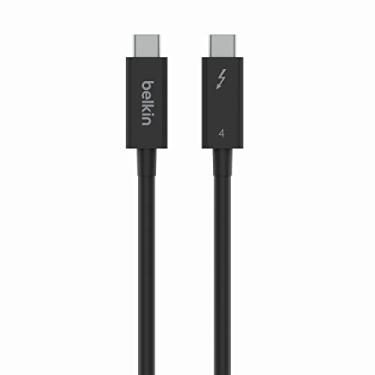 Imagem de Belkin Cabo Thunderbolt 4 (2 m, cabo de alimentação de 2 metros), cabo USB-C para USB-C com entrega de energia de 100 W, compatível com USB 4, compatível com Thunderbolt 3, MacBook Pro, eCPU e mais -