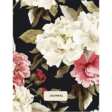 Imagem de Diário: Caderno com padrão floral vintage | 150 páginas pautadas largas | 21,5 x 28,9 - Tamanho A4 (Diário, Caderno, Diário, Caderno de redação) (Diários)