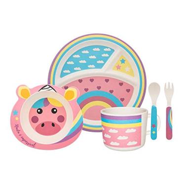 Imagem de Conjunto Refeição Infantil 5 Peças Unicórnio - Oxford