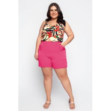 Imagem de Bermuda Shorts Social Moda Plus Size Presente Namorada Verão - Plump