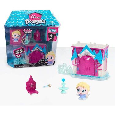 Imagem de Brinquedo Disney Doorables Mini Playset, Castelo congelado de Elsa, Multi-Cor.