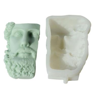 Imagem de Molde de silicone para velas de estátua, moldes de silicone para fundição de resina, moldes de silicone para fazer velas, sabão, gesso, ornamento, resina, artesanato, estatueta, molde de vela, molde de silicone, vela, molde de silicone, moldes de velas de Natal