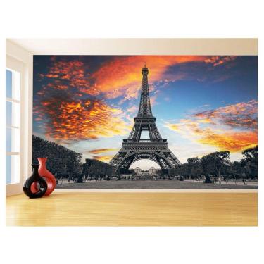 Imagem de Papel De Parede Paris Torre Eiffel Sol Nuvens 3,5M Ncd297