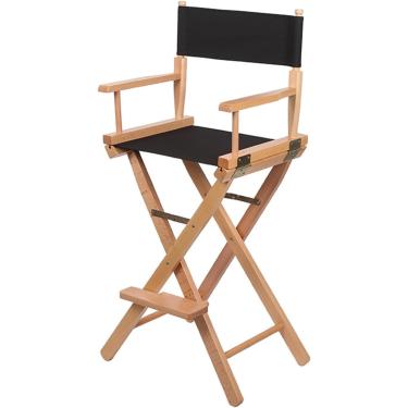 Imagem de Cadeira de diretor maquiagem ar cadeira, cadeira dobrável de diretores, cadeira portátil de madeira, cadeira dobrável de maquiagem ar, preto 1