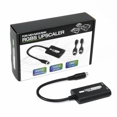 Imagem de BITFUNX Adaptador HDMI SEGA Genesis/Megadrive/SNK 1080P - Suporta switch 16:9/4:3 e saída S-vdieo, adaptador de videogame Plug & Play sem atraso, adaptador HDMI para console SEGA Genesis/MD/SNK