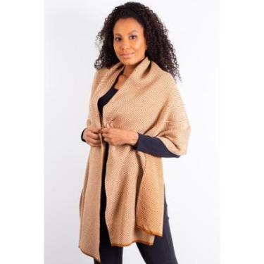 Imagem de Echarpe feminina de malha tricô 60046 Geométrica-Feminino