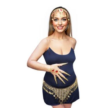Imagem de Kit Acessório Fantasia Odalisca Dança do Ventre Cigana Indiana: Cinto 
