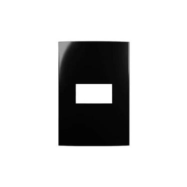 Imagem de Conjunto Margirius 4x2 1 Tomada Rede RJ45 CAT5e Sleek, Ebony