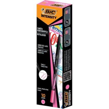 Imagem de Caneta com Ponta Porosa BIC Intensity 0.4MM Rosa - Caixa com 10 Unidad
