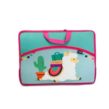Imagem de Capa Pasta p Notebook Bolso Neoprene Bolsa Estampada Rosa 15.6" - NEO 