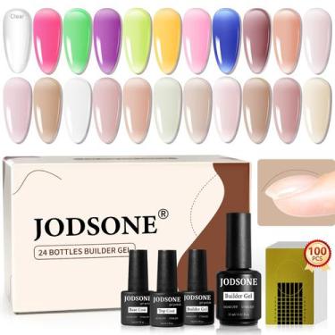 Imagem de Kit de Gel Nail Builder JODSONE - 22 Unidades com Base, Top Coat e Ade