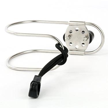 Imagem de Amarine Made Suporte de ferradura de aço inoxidável, boias salva-vidas, suporte de anel de plástico (1 peça-prata)