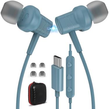 Imagem de Fone de ouvido USB C para iPad A16 Samsung S25 Edge S24 Ultra S23 A53 A26 A36 A56 A56 Fones de ouvido intra-auriculares com cancelamento de ruído Android Tipo C Fone de ouvido com fio para iPhone 16e