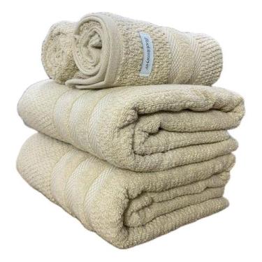 Imagem de Jogo Toalha Banho Buddemeyer Vanilla Extra Soft Algodão 4pçs, BEGE 108
