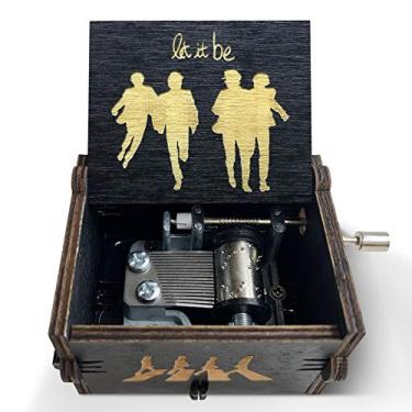 Imagem de Let It Be Musical Box - Gifts for The Beatles Fans - Classical Wooden Music Box,Favourite Collection of Rock Band Fans,Gifts for Friends and Family Birthday/Christmas/Wedding/Valentine's Day