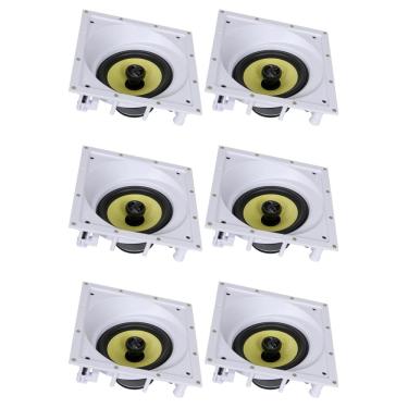 Imagem de Kit 6 Caixas De Som Acústicas Quadrada Angulada de Embutir Arandela JBL CI Plus 6SA 160w Rms - Branca