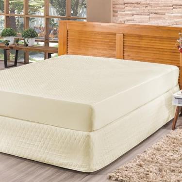 Imagem de Capa Protetor de Colchão Casal Box 40cm Impermeável Com Elástico (PALHA)