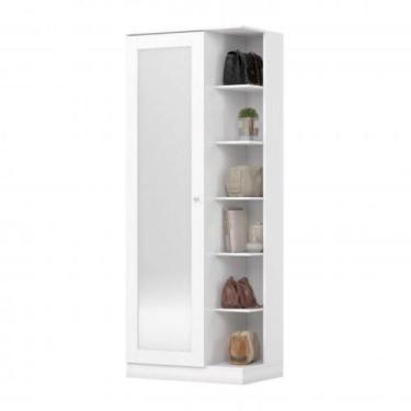 Imagem de Sapateira 1 Porta com Espelho Duetto - HENN MOVEIS, Branco
