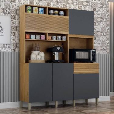 Imagem de Armário Valdemóveis Paneleiro Canastra 5 Portas 1 Gaveta