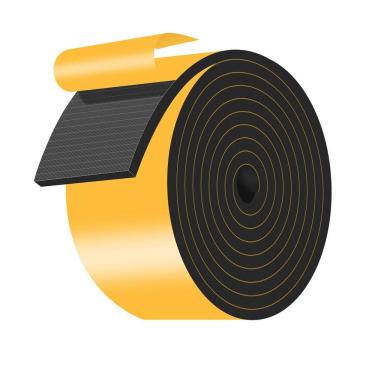 Imagem de Vedação de porta Weather Stripping MIKONIYA preta 7,62 cm x 0,64 cm x 3,05 m