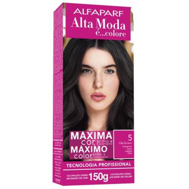 Imagem de Tintura Creme Altamoda Alfaparf Chá Escuro 5 Kit