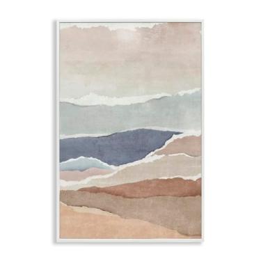 Imagem de Stupell Industries Fragments Of The Tide Design de arte giclée emoldurado branco por Emma Peal, 76 x 50 cm