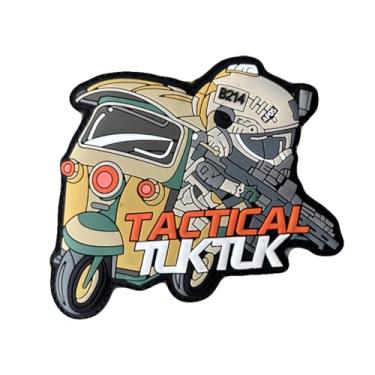 Imagem de Tuktuk Adesivos de PVC 3D para carro, Tailândia, viagem, Tuk-Tuk, veículo, moral, emblema tático, gancho e laço costurados para roupas, vestidos, chapéus, bolsas
