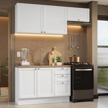 Imagem de Armário De Cozinha Compacta 180 Cm Vik Madesa 02 Branco