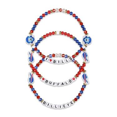 Imagem de FOCO Buffalo Bills NFL pacote com 3 pulseiras da amizade