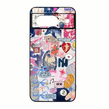 Imagem de qizjio Capa de telefone colagem moderna à prova de choque coquete estética capa de telefone para Google Pixel 8