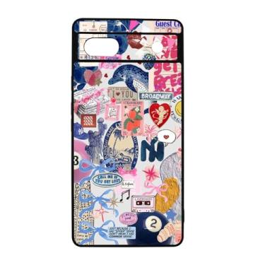 Imagem de qizjio Colagem moderna capa de telefone à prova de choque coquete estética capa de telefone para Google Pixel 6A