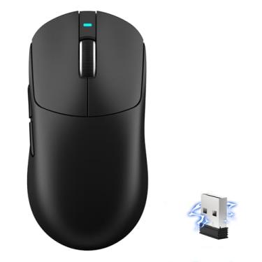 Imagem de MAMBASNAKE Mouse para jogos sem fio Attack Shark X8 Plus, conexão trimodo, 40000 DPI ultra leve, sensor PAW3395PRO, vida útil da bateria de 150h, 5 botões programáveis para Windows/Mac/Linux/XP-preto