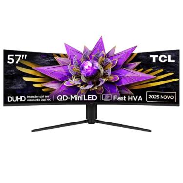 Imagem de Monitor Gamer Curvo TCL 57 Polegadas QLED Mini LED 4K R94 120Hz 1ms (GtG) HDR 1000 nits 57R94