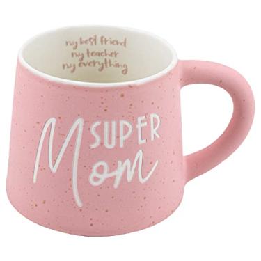 Imagem de COLLECTIVE HOME - Caneca de café, xícara de chá de cerâmica para a família, presente divertido para o dia das mães/dia dos pais, 473 ml, segura para lava-louças e micro-ondas, super mãe