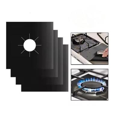 Imagem de Protetor De Fogão Antiaderente Reutilizável Kit 04 Peças