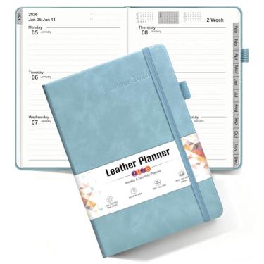 Imagem de Agenda A5 de capa dura 2026, janeiro de 2026 a janeiro de 2026, agenda diária de 12 meses, 14,6 cm x 21,3 cm, agenda semanal e mensal, livro de calendário em espiral, material escolar para trabalho