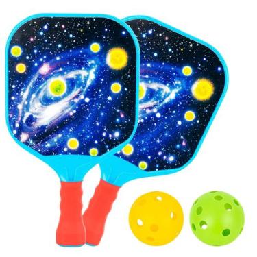 Imagem de Conjunto de pás de pickleball para crianças Qrooper, leve de 20,5 cm