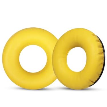 Imagem de Almofadas de reposição Joghaw para fones de ouvido - Compatível com SENNHEISER HD25/HD25-II/HD25SP/HD26SP-II | com couro proteico mais macio com espuma viscoelástica macia para conforto - amarelo